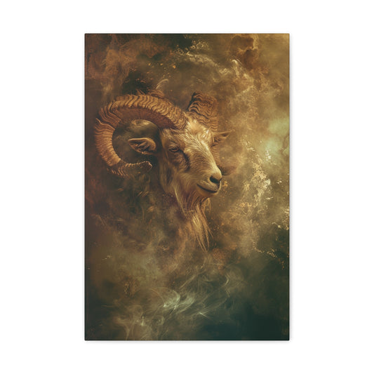 Celestial Horns - Zodiac Whispers Canvas