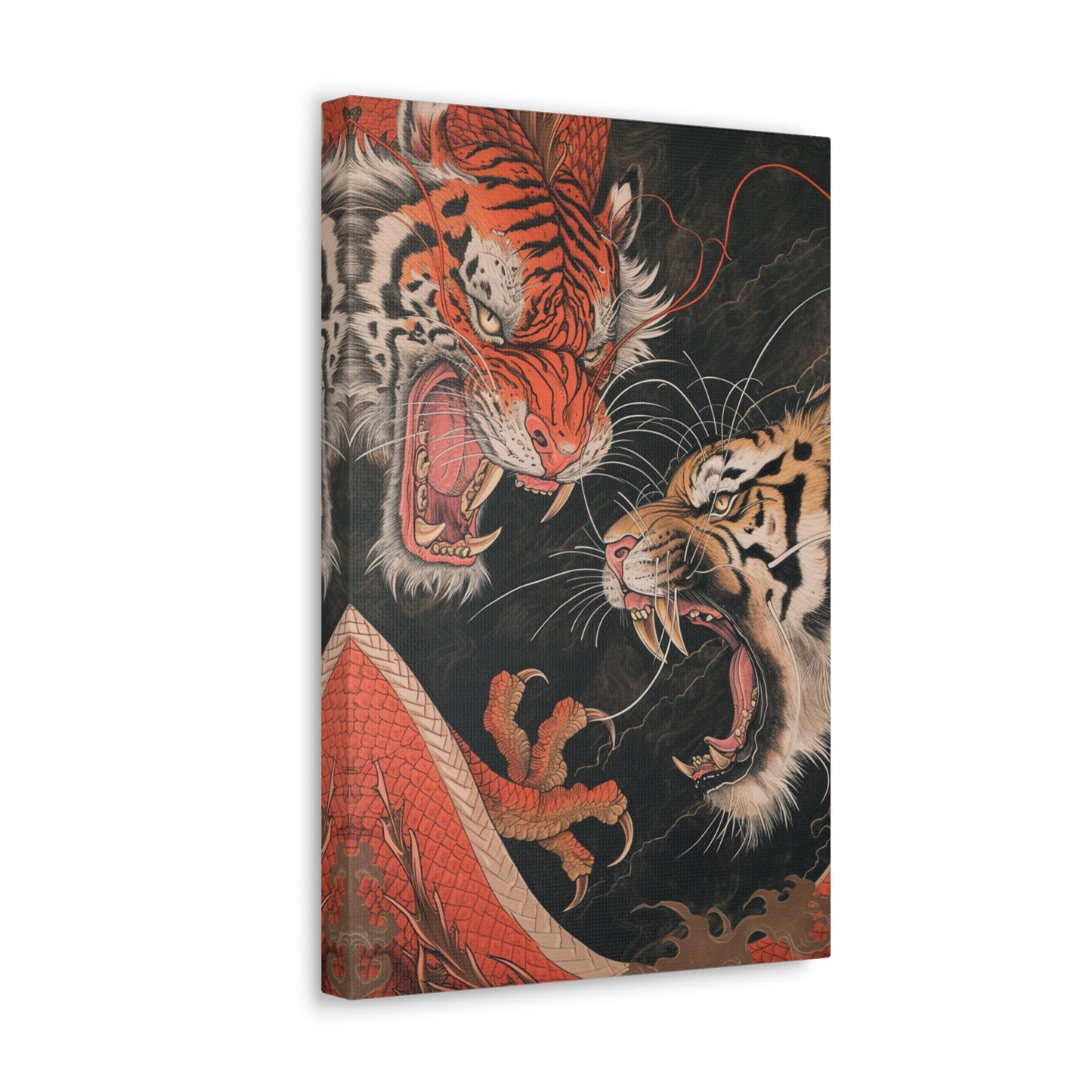 Roaring Kinship - Ukiyo-e Canvas