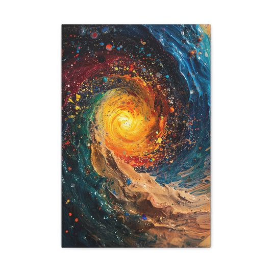 Galactic Swirl - Abstract Harmony Canvas