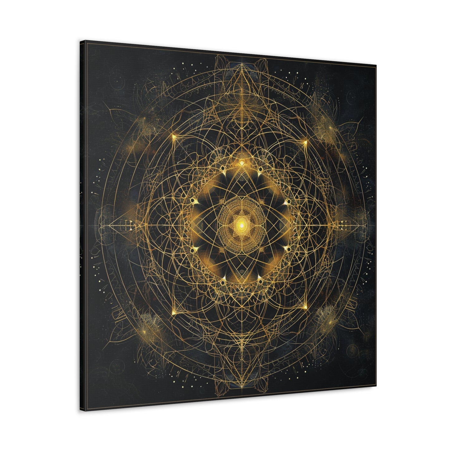 Enigmatic Codes: Unraveling the Cosmic Language - Sacred Geometry Canvas