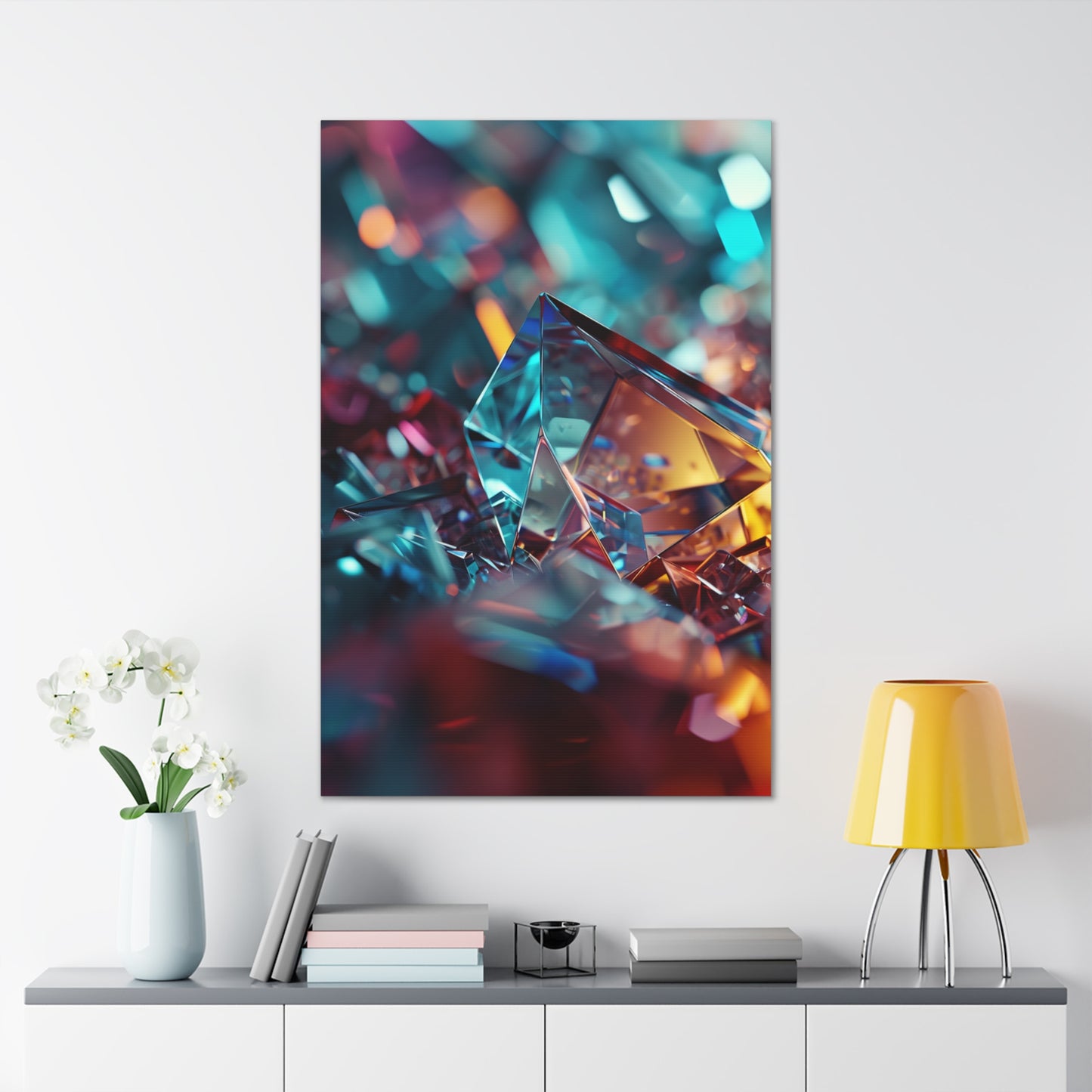 Ethereal Crystalline Forms - Abstract Harmony Canvas