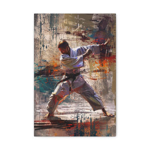 Zen Strikes: Artistic Serenity in Karate Excellence - Athletic Expressions Canvas