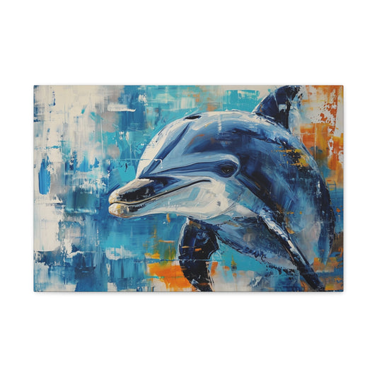 Dolphin's Dance: Whimsical Ocean Elegance - Creatures of the Sea Canvas