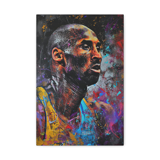 Mamba Mentality: Artistic Portrait in Basketball Poetry - Athletic Expressions Canvas