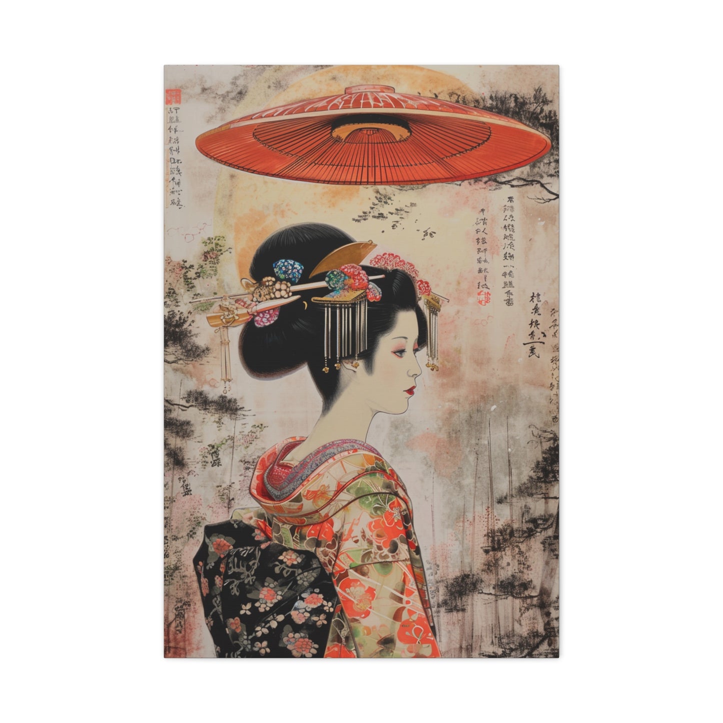 Cosmic Elegance - Ukiyo-e Canvas