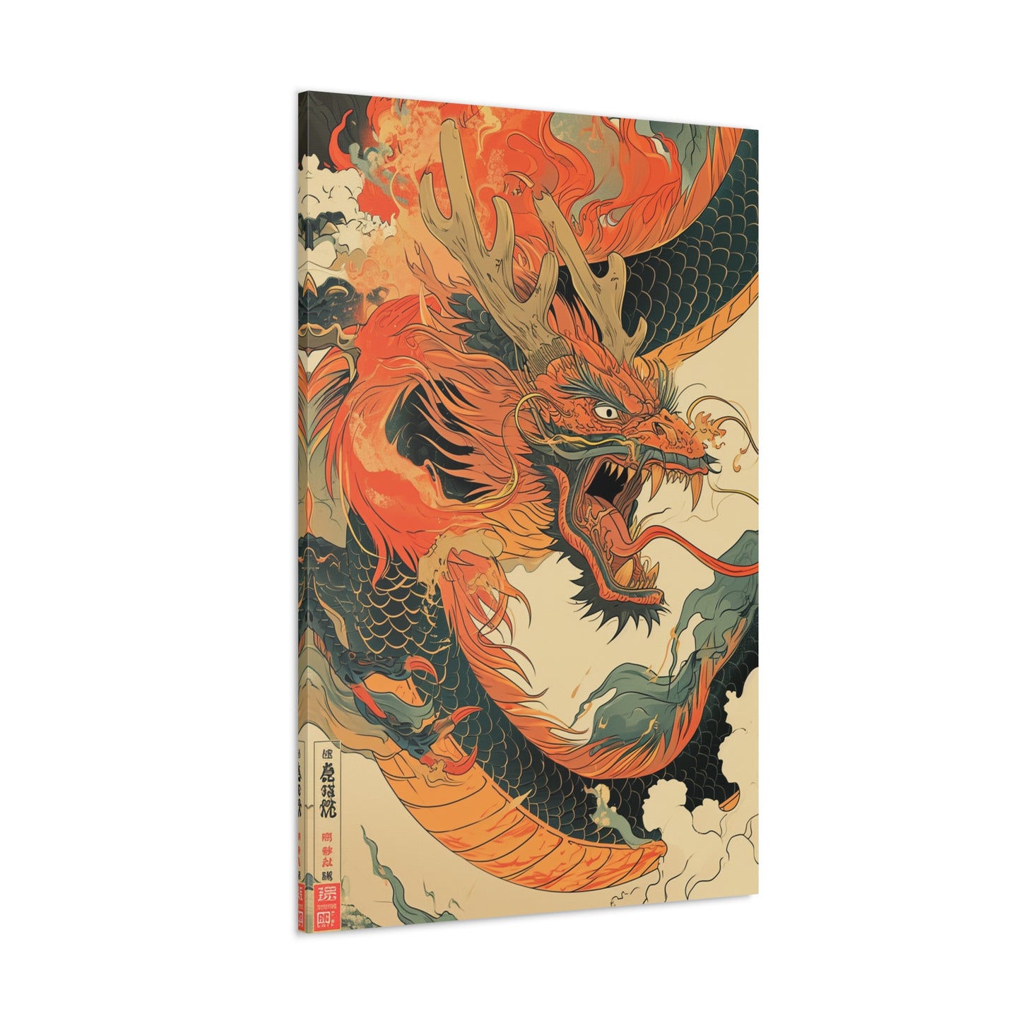 Ethereal Ember - Ukiyo-e Canvas