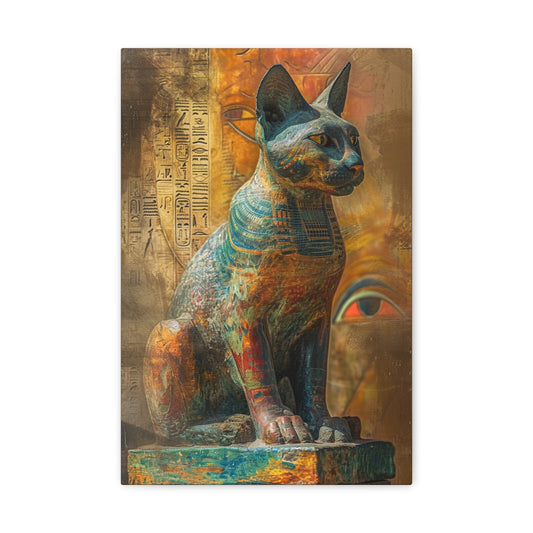 Eternal Majesty: The Golden Sphinx - Divine Dieties Canvas