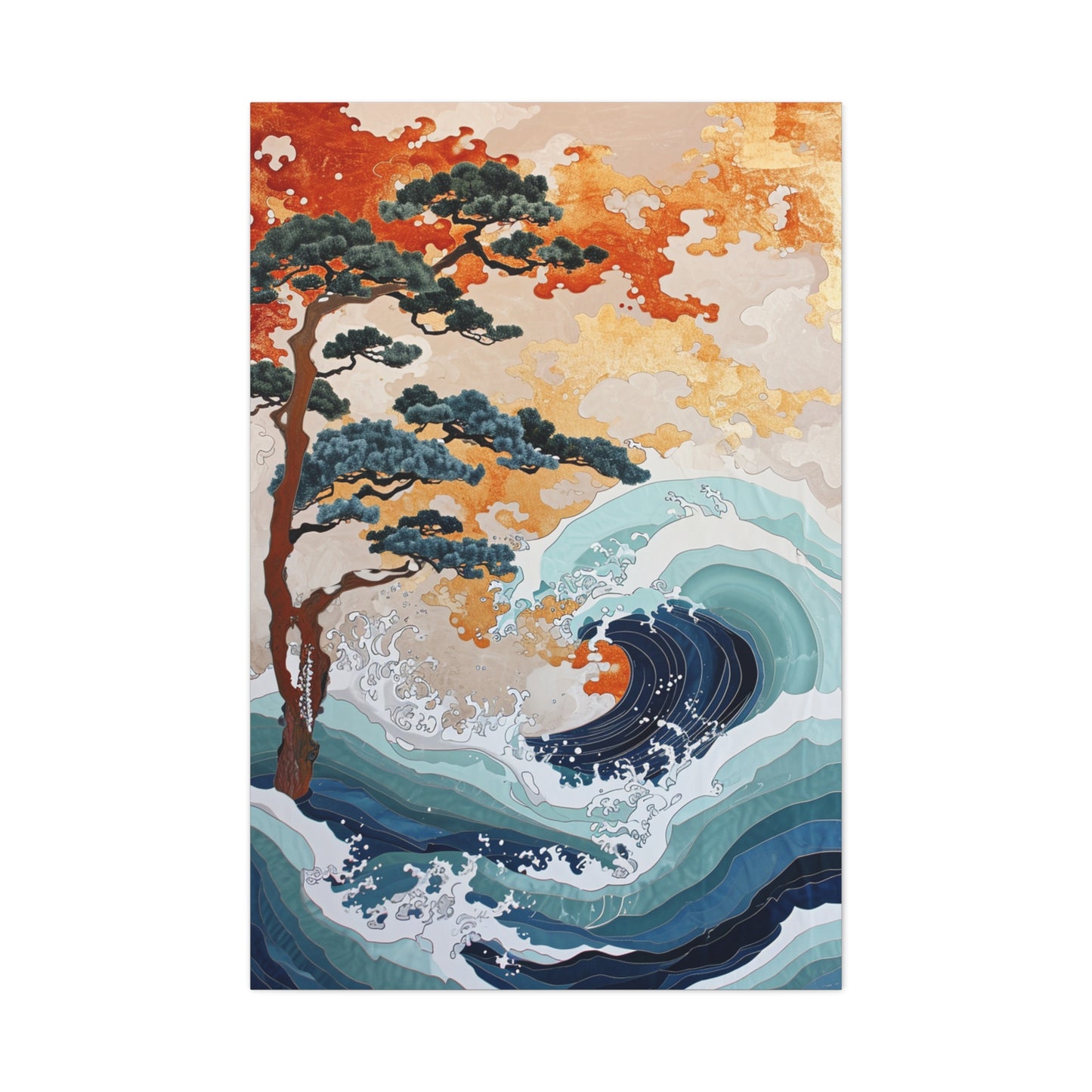 Azure Symphony - Ukiyo-e Canvas