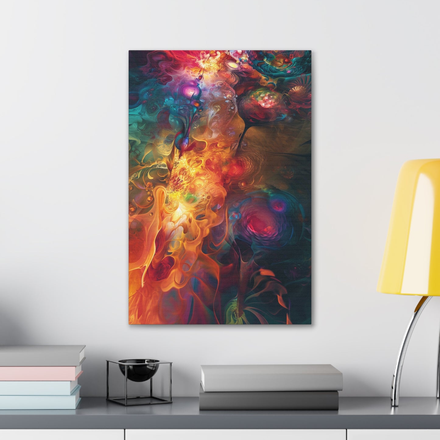 Fluid Chromatics: A Symphony of Form - Abstract Harmony Canvas