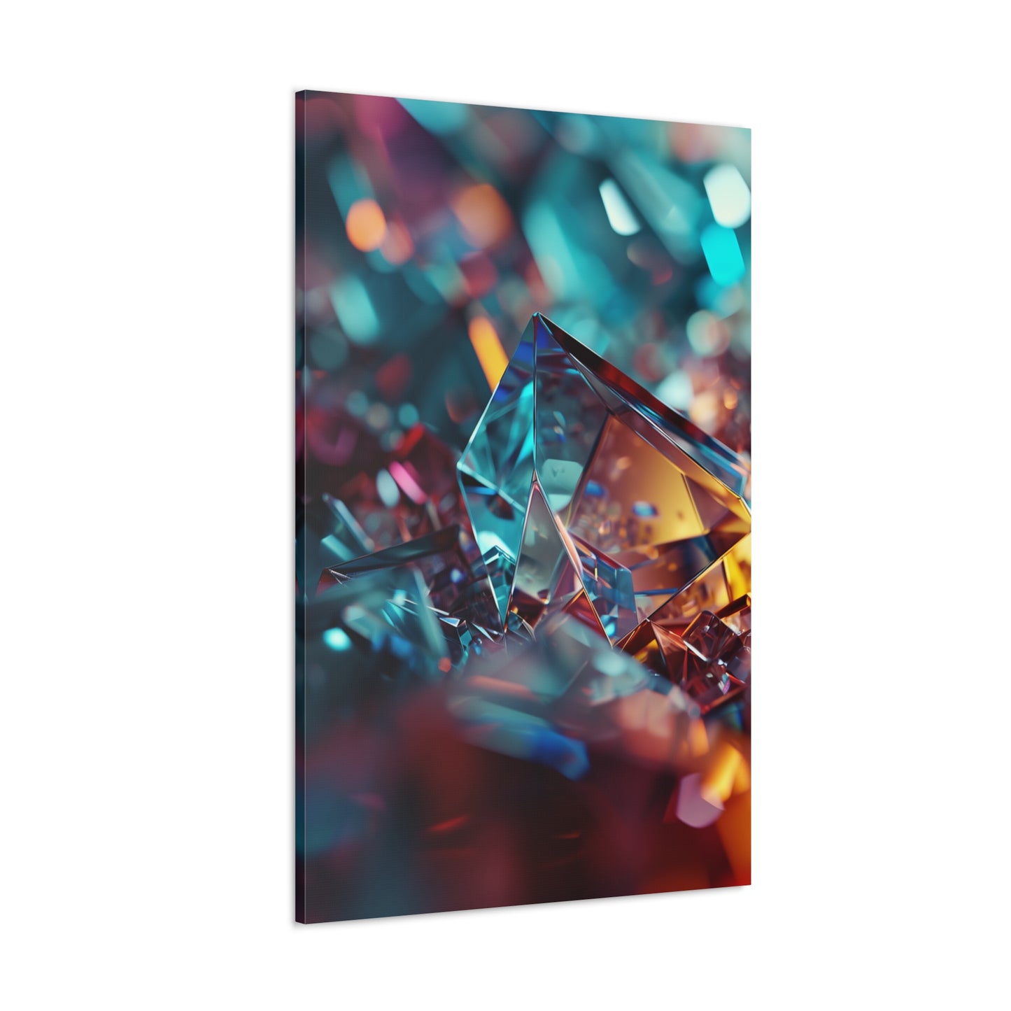 Ethereal Crystalline Forms - Abstract Harmony Canvas