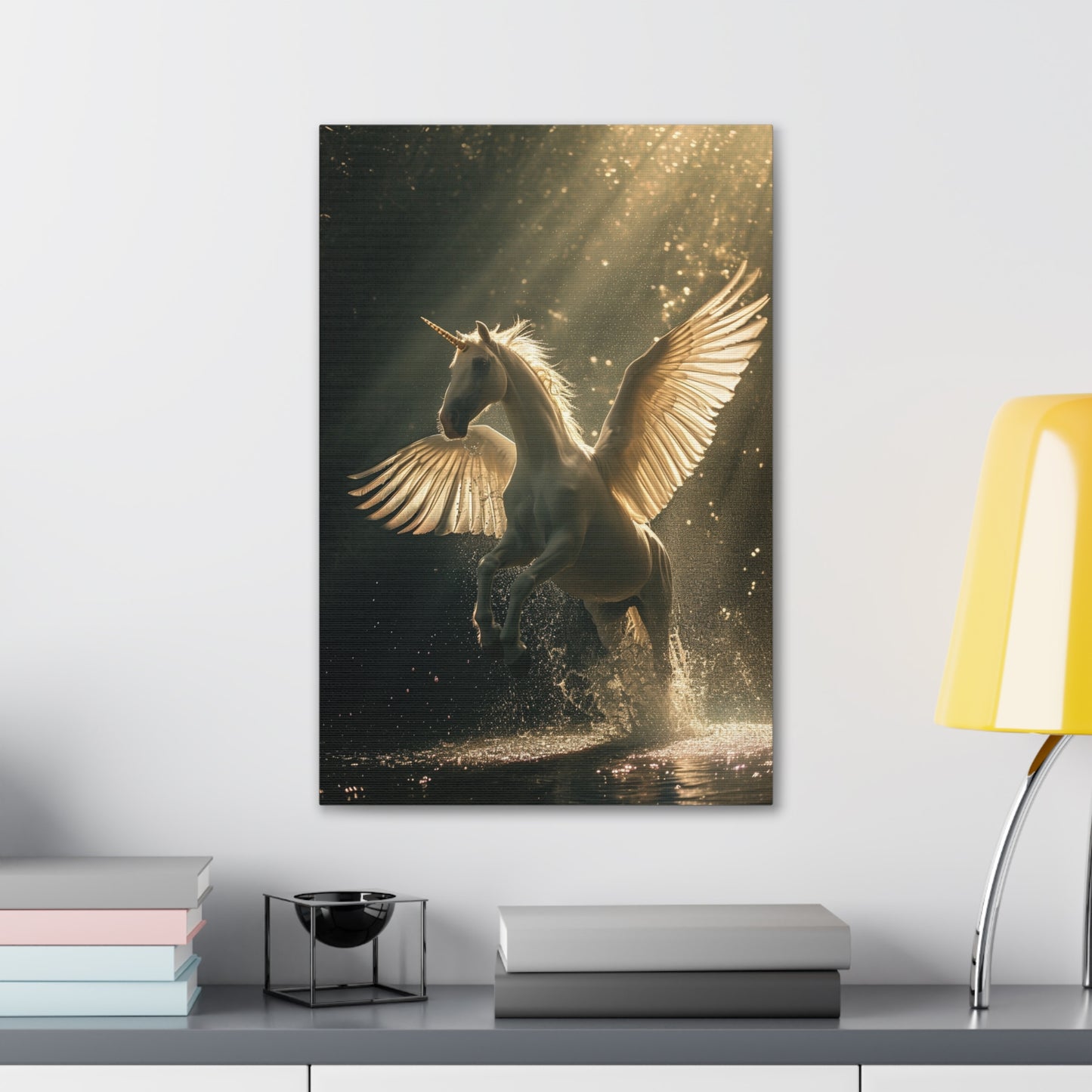 Pegacorn Majesty: Ethereal Wings and Horns - Creatures from Beyond Canvas