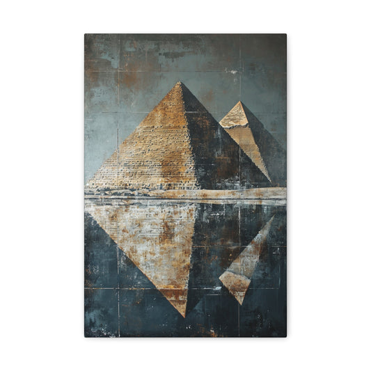 Echoes of Majesty: Pyramids of Giza - Divine Deities Canvas