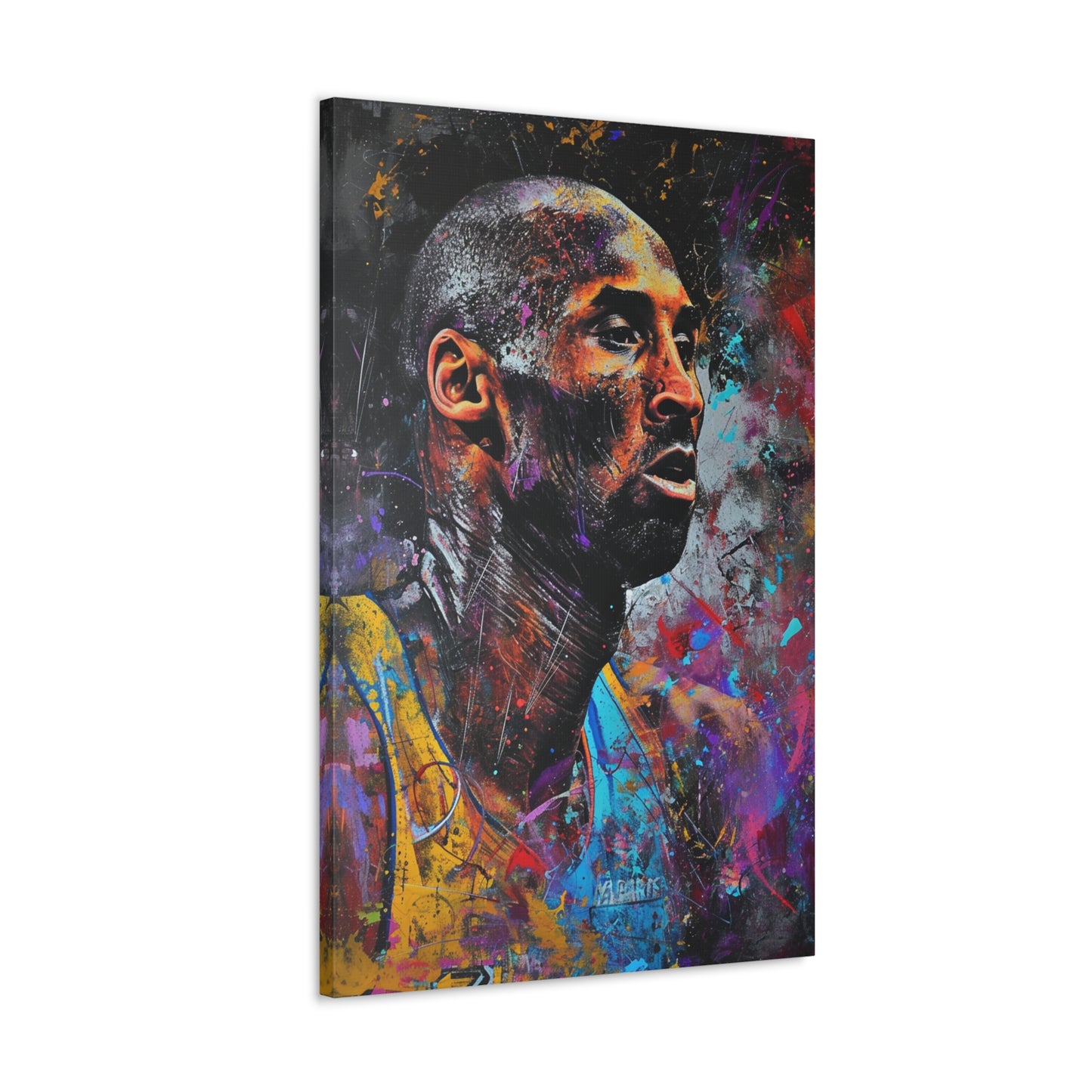 Mamba Mentality: Artistic Portrait in Basketball Poetry - Athletic Expressions Canvas