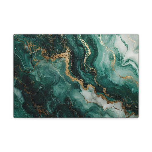 Mystic Gold Velvet - Marbleized Canvas