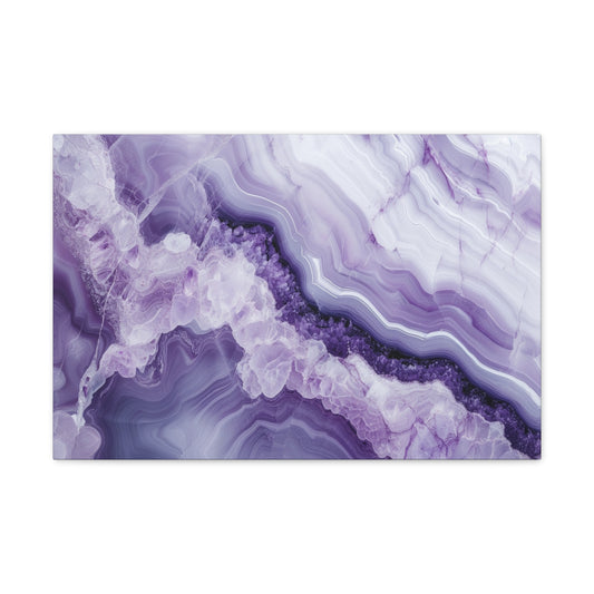 Majestic Lavender Symphony - Marbleized Canvas