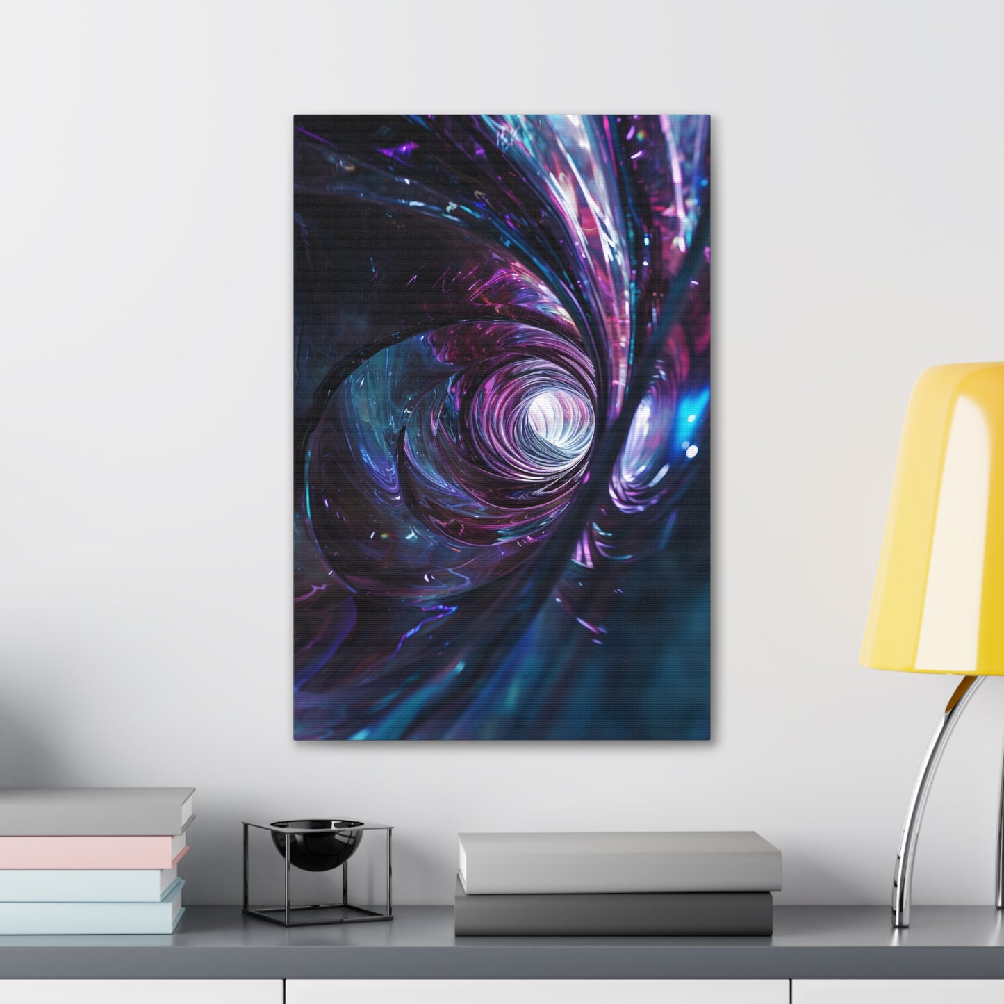 Chronal Vortex: Gateway to the Void - Abstract Harmony Canvas