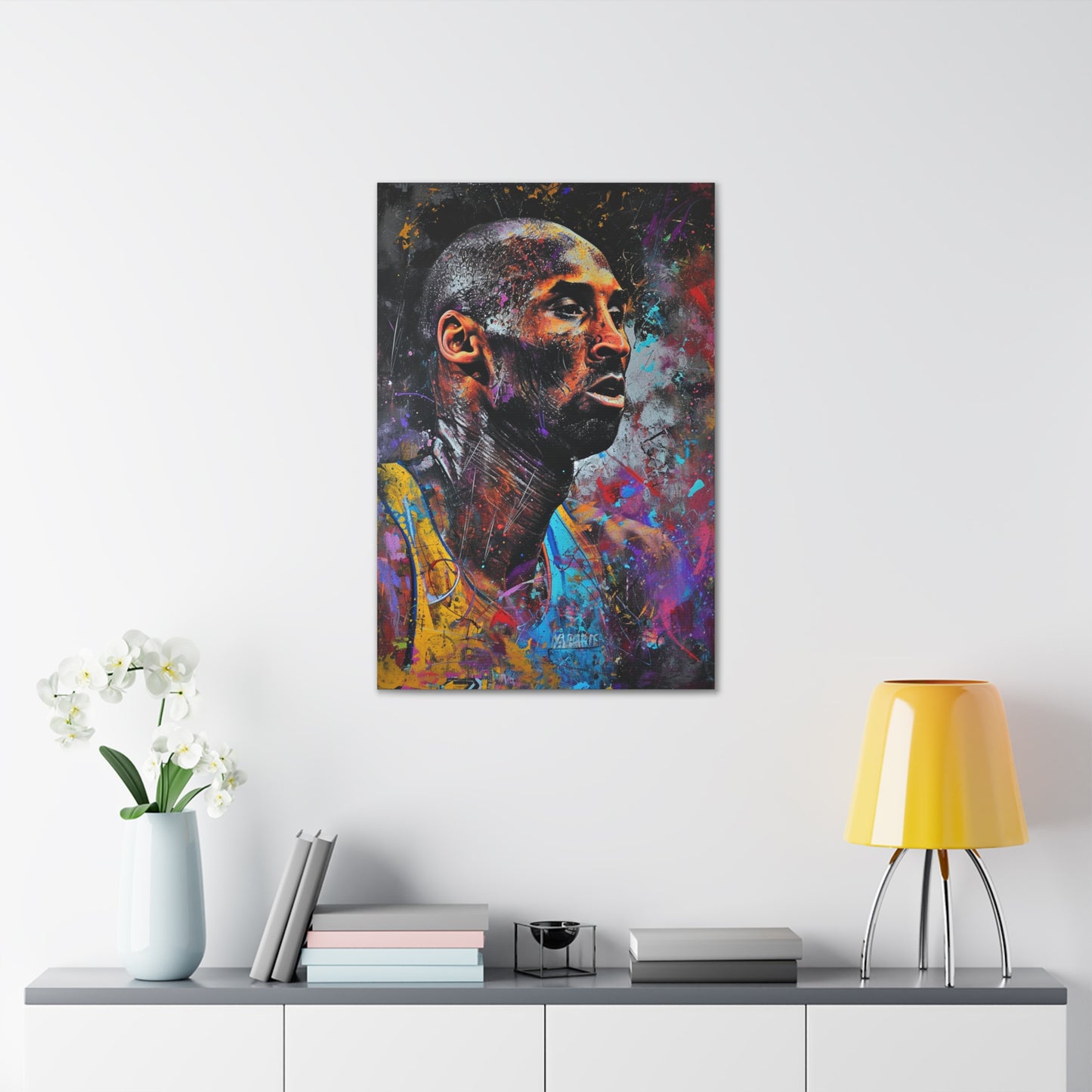 Mamba Mentality: Artistic Portrait in Basketball Poetry - Athletic Expressions Canvas