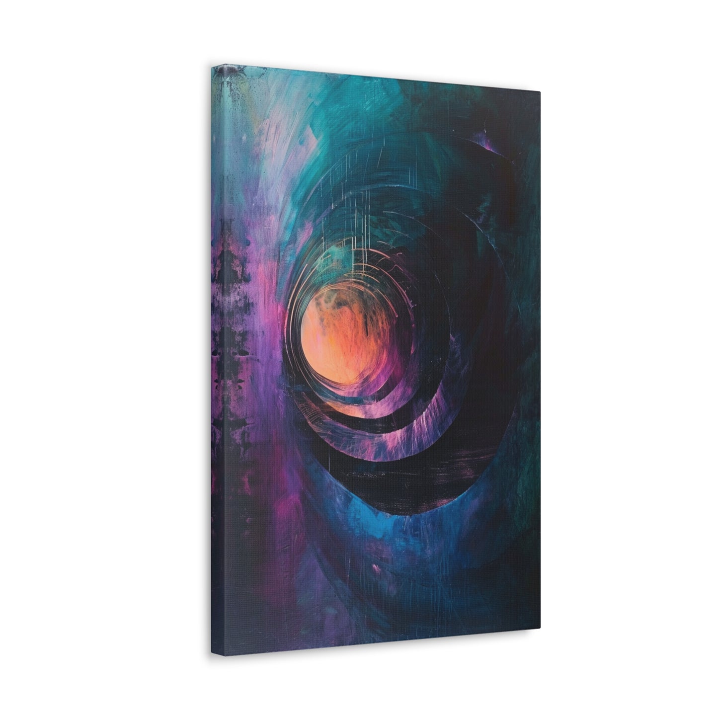 Eclipse's Embrace - Abstract Harmony Canvas