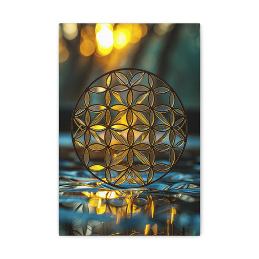 Lustrous Harmony - Sacred Geometry Canvas