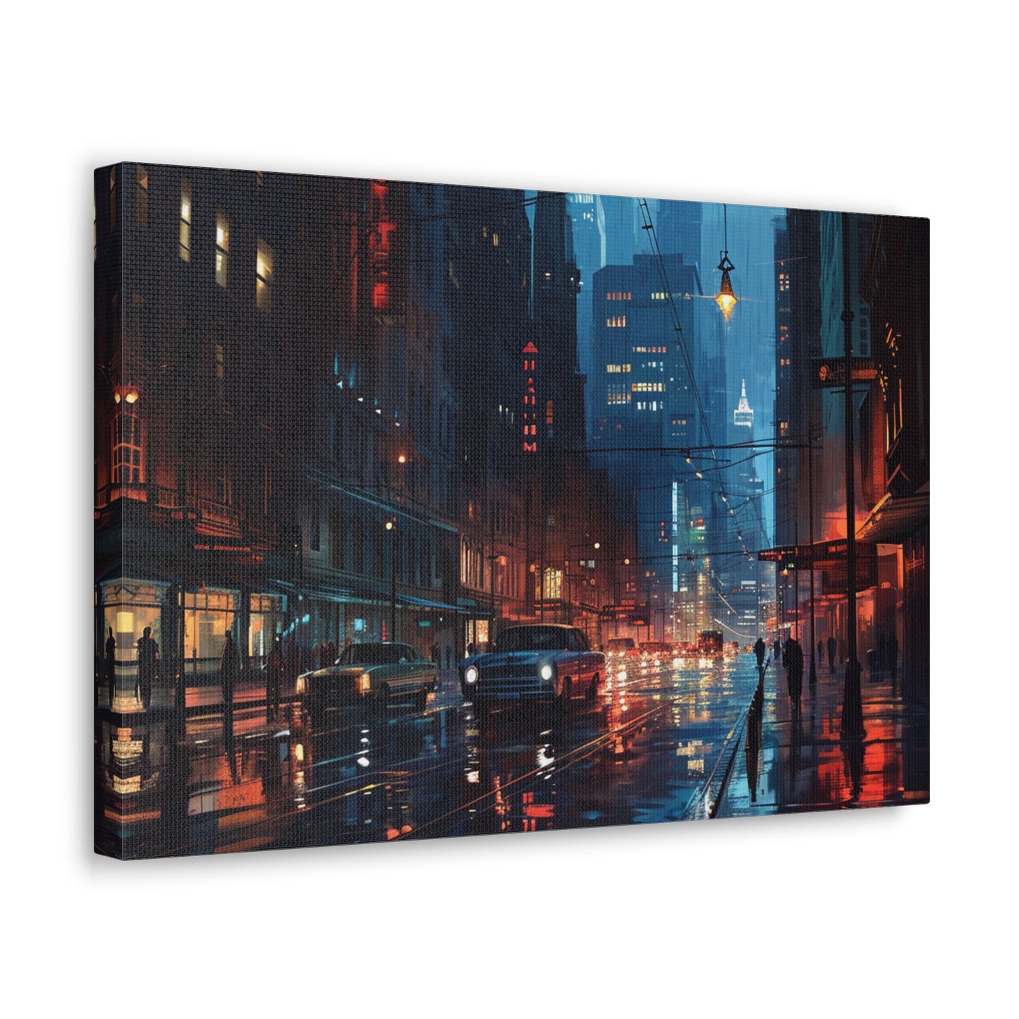 Vintage Vistas: Old School Cityscape Chronicles - Urban Epochs Canvas