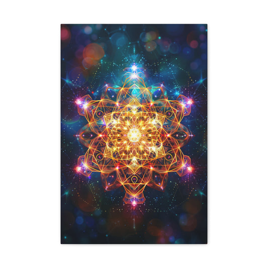 Merkaba Illumination - Sacred Geometry Canvas