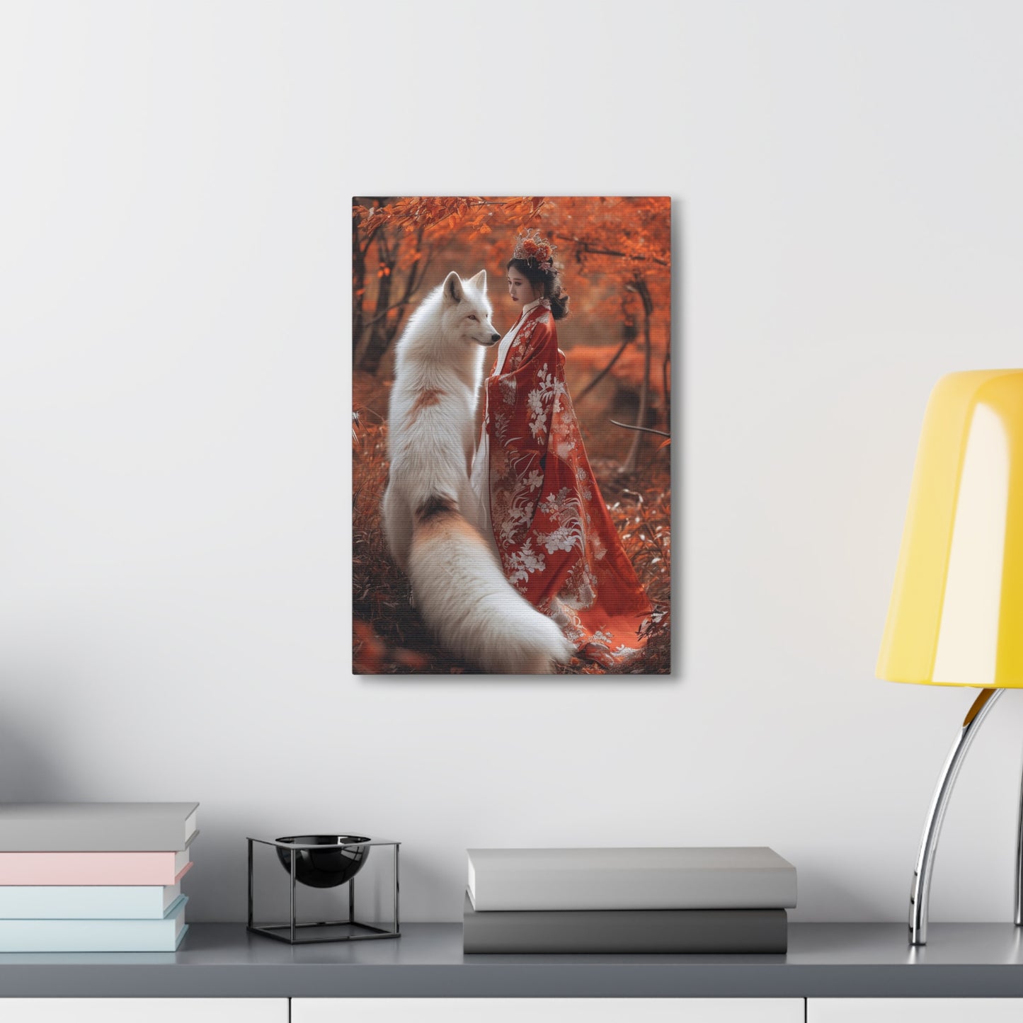 Enchanted Woodland Duette: Kitsune Harmony - Creatures from Beyond Canvas