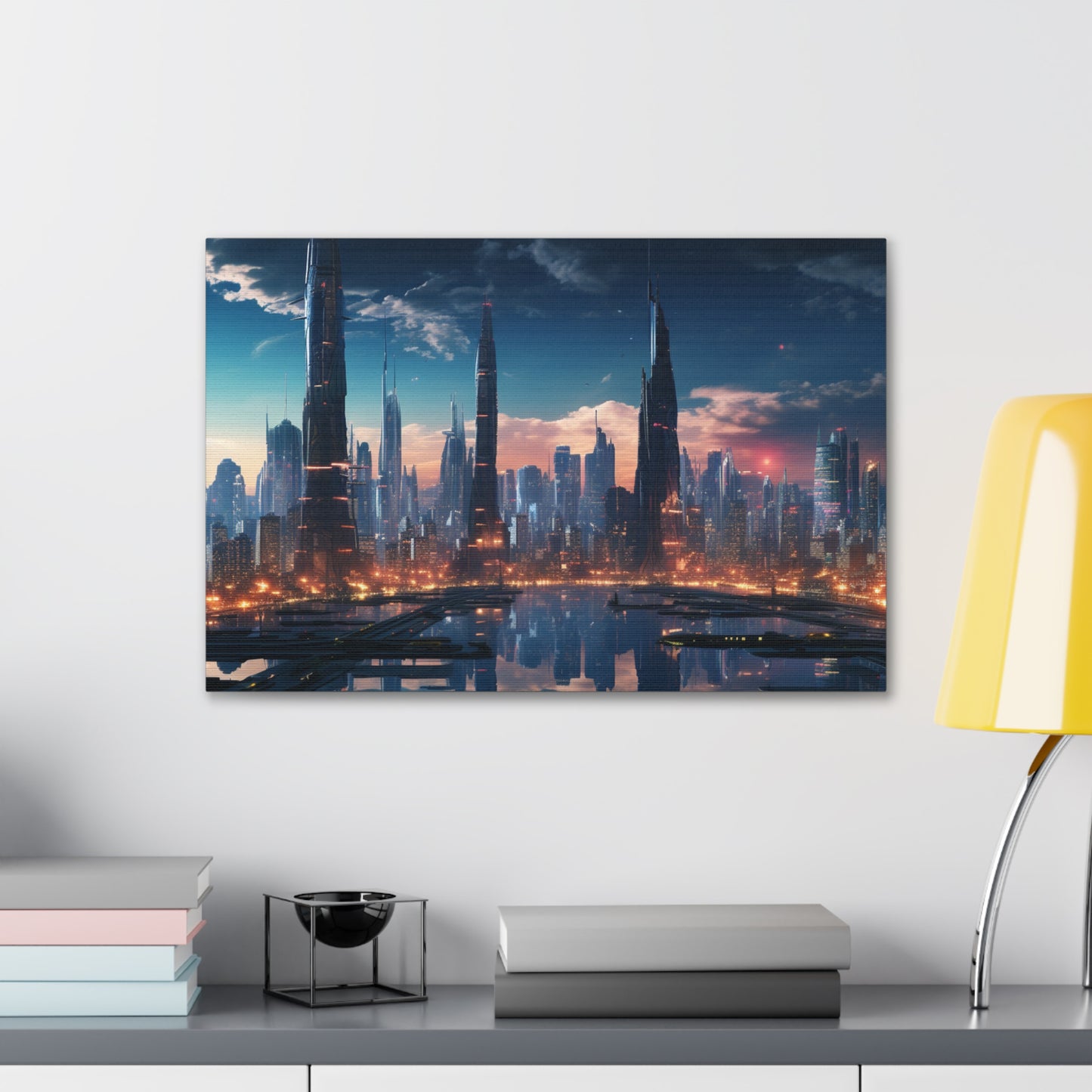 Futurist's Dream: Illuminated Urban Frontiers - Urban Epochs Canvas