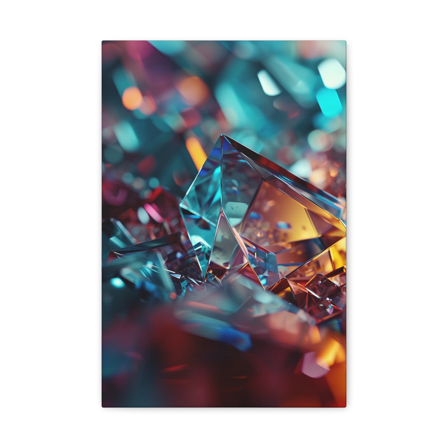 Ethereal Crystalline Forms - Abstract Harmony Canvas