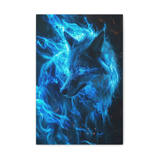 Luminescent Vixen: Mystical Glow of the Enchanted Fox - Creatures from Beyond Canvas