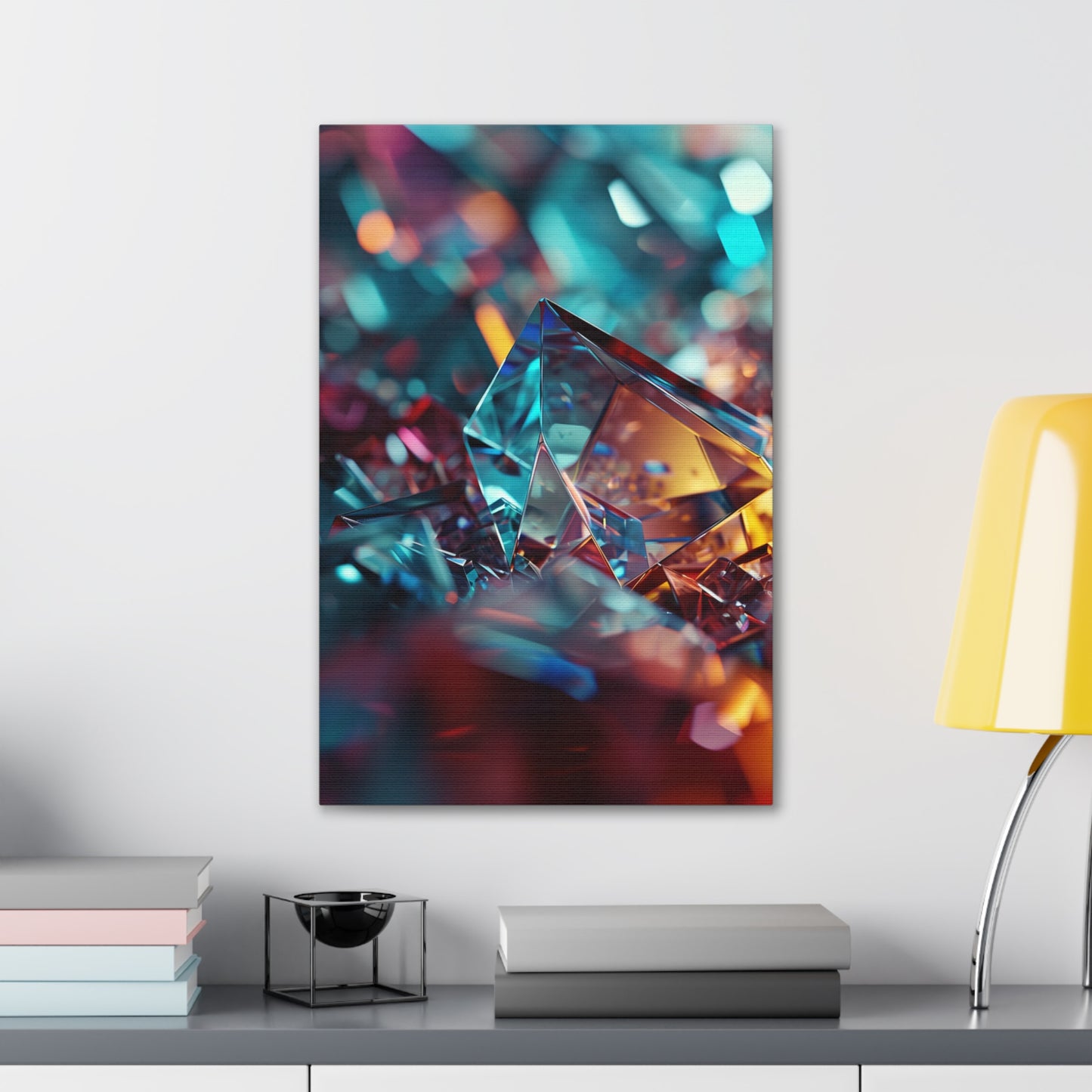 Ethereal Crystalline Forms - Abstract Harmony Canvas