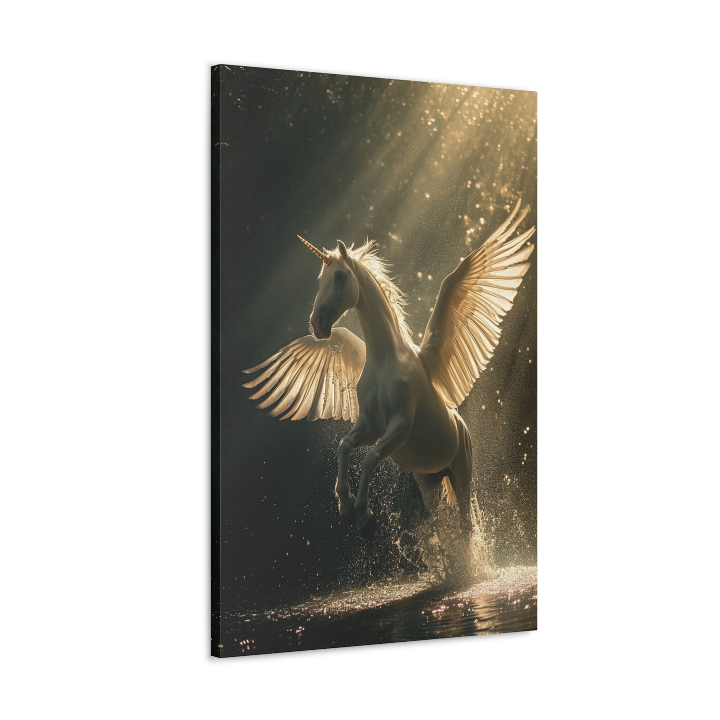 Pegacorn Majesty: Ethereal Wings and Horns - Creatures from Beyond Canvas