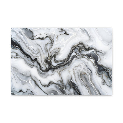 Midas Noir: Opulent Marble Elegance - Marbleized Canvas