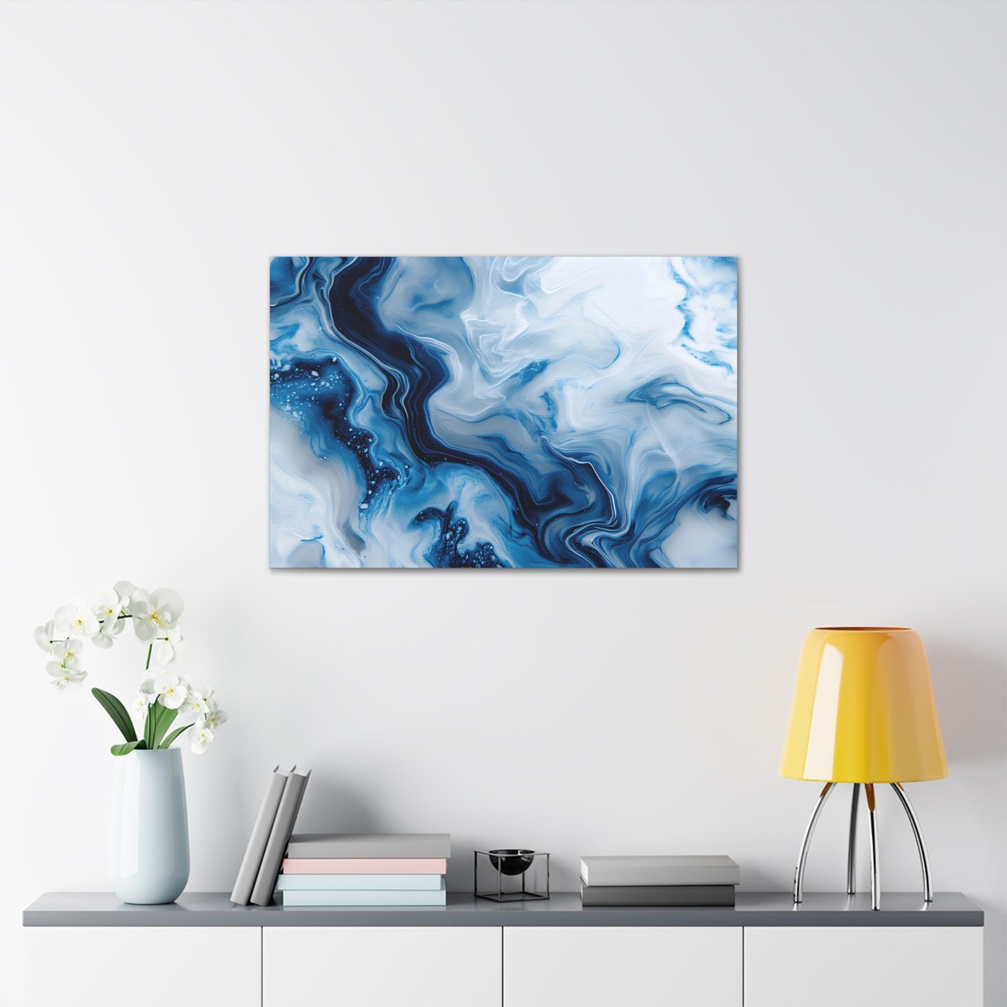 Sapphire Marbleized Essence - Marbleized Canvas