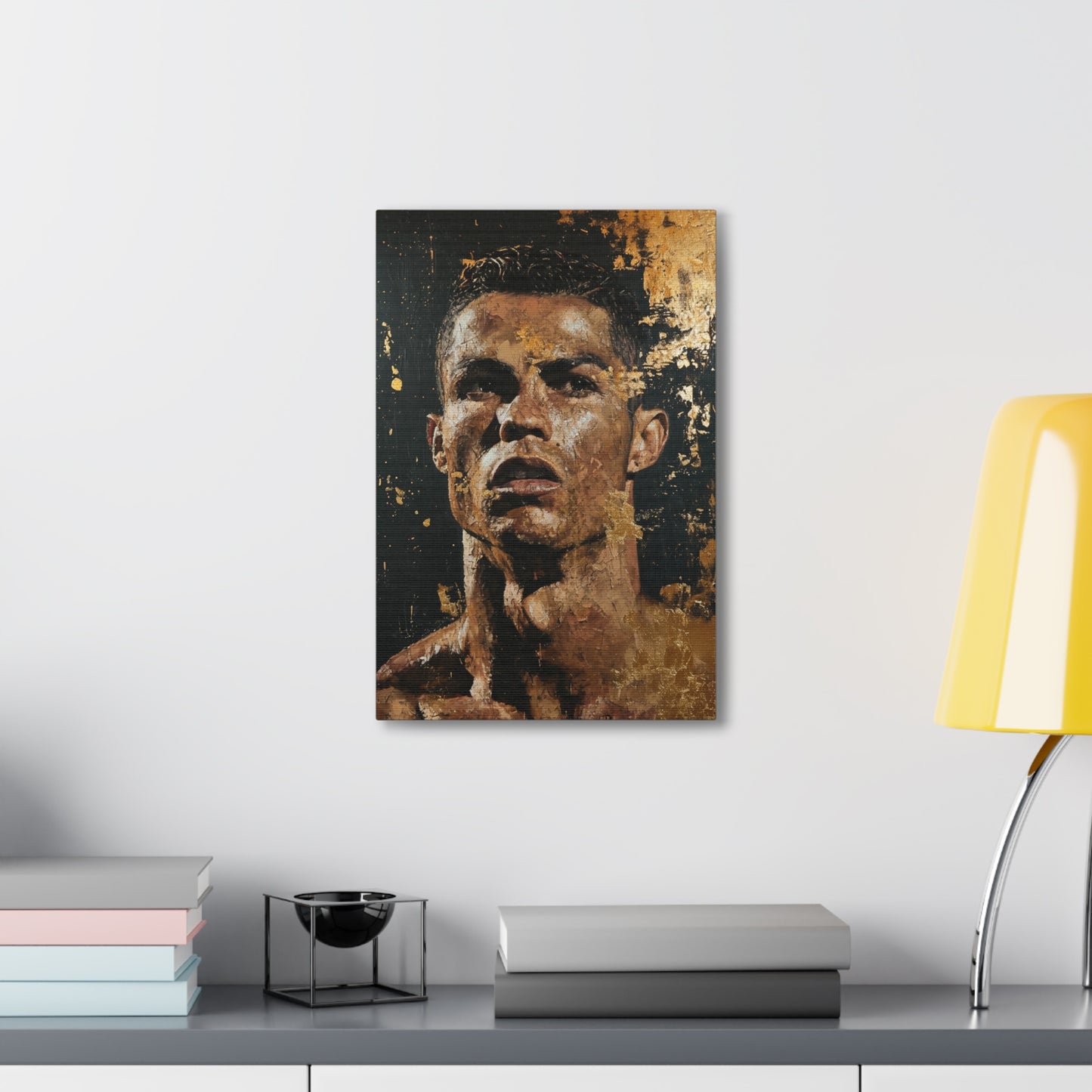 Ronaldo Unveiled: Artistic Portrait in Athletic Brilliance - Athletic Expressions Canvas