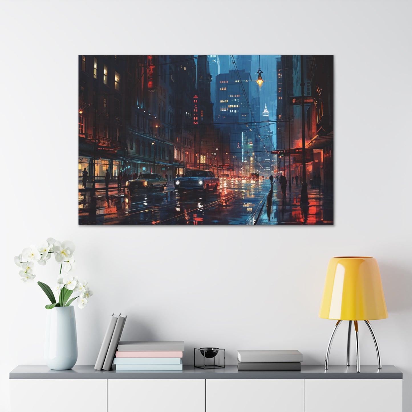 Vintage Vistas: Old School Cityscape Chronicles - Urban Epochs Canvas