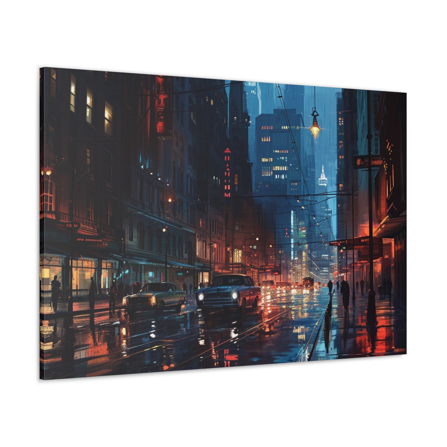 Vintage Vistas: Old School Cityscape Chronicles - Urban Epochs Canvas