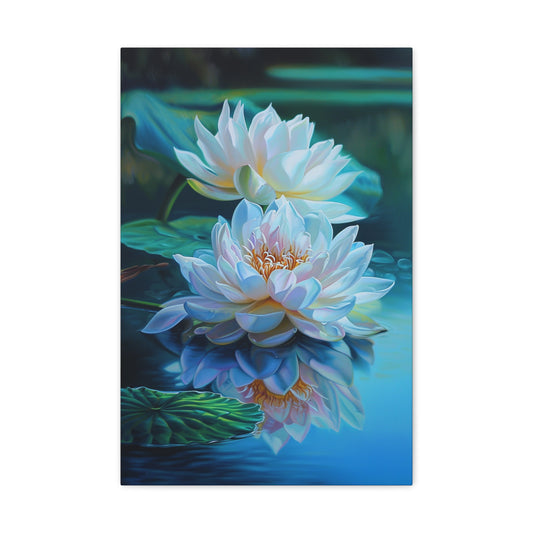 Lotus Duet: Reflections in Tranquility - The Garden Canvas