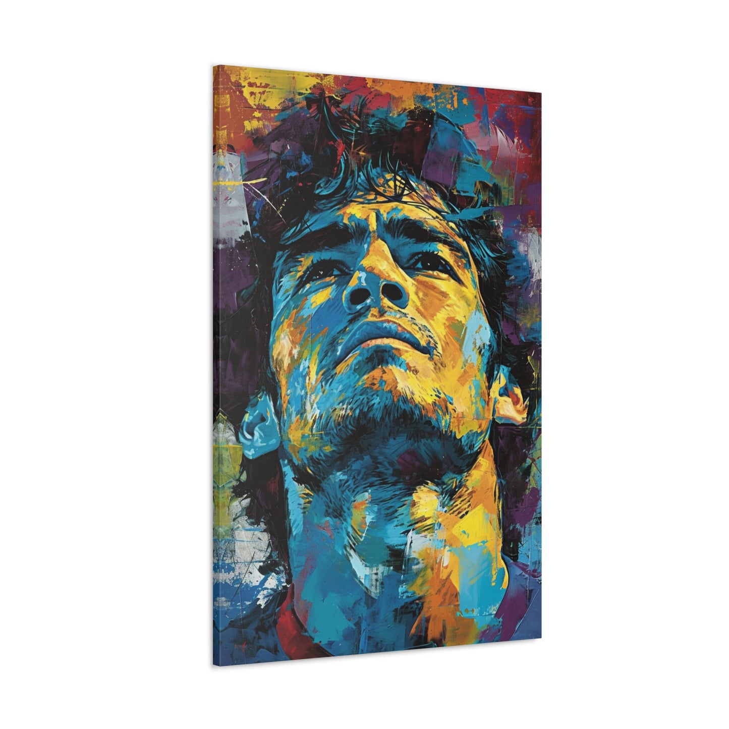 Maradona's Eternity: Artistic Impression in Soccer Genius - Athletic Expressions Canvas