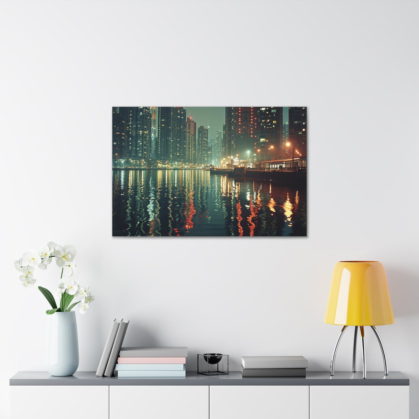 Skyscapes and Reflections: Urban Mirrors on Water - Urban Epochs Canvas