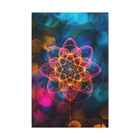 Seed of Life Radiance - Sacred Geometry Canvas