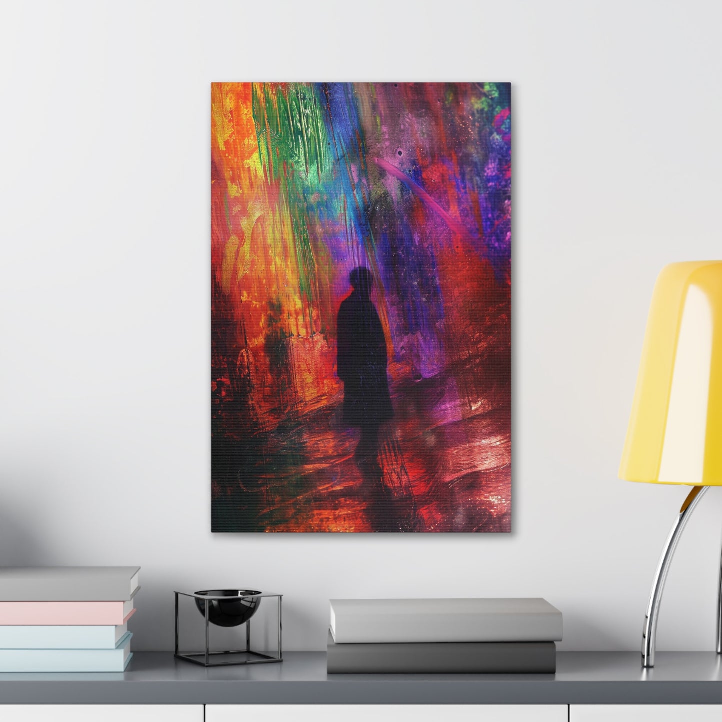 Solitude Amidst the Spectrum - Abstract Harmony Canvas