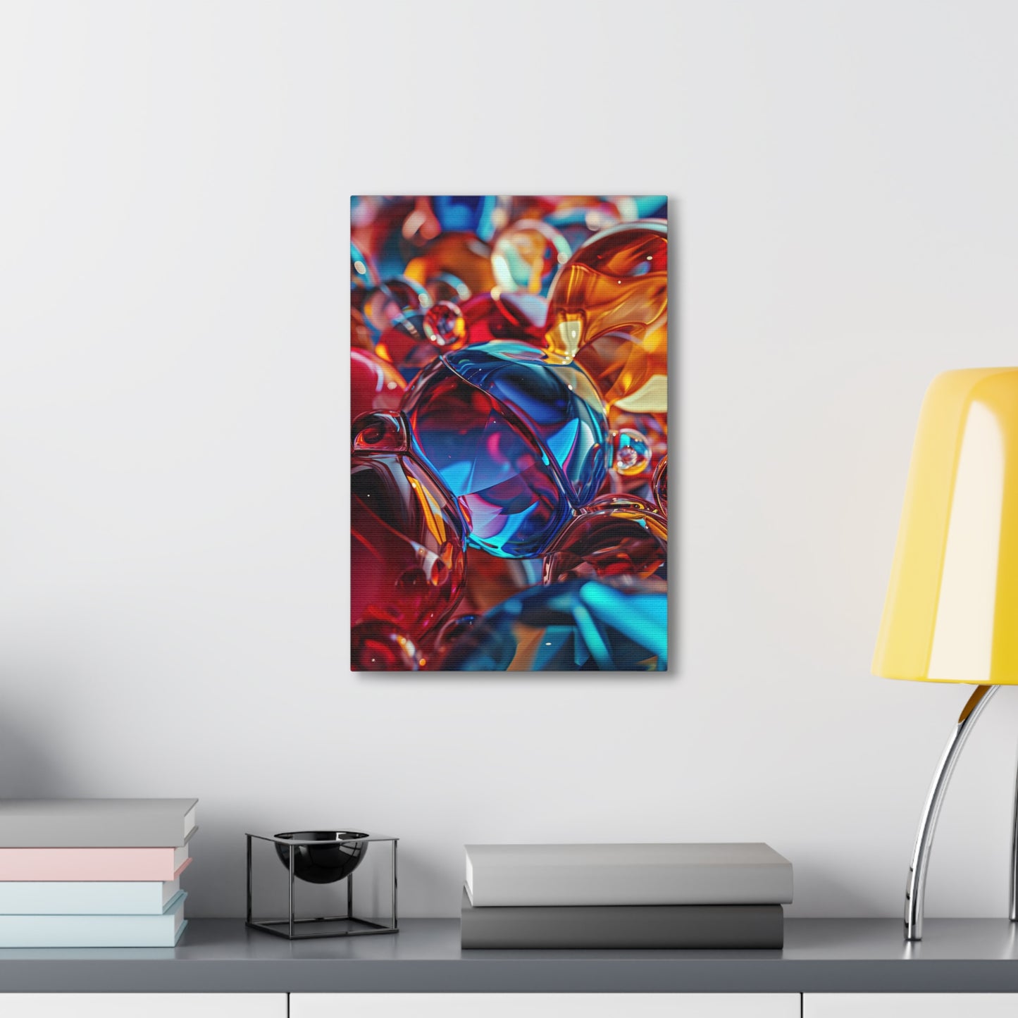 Crimson Alchemy: Fluid Transcendence - Abstract Harmony Canvas