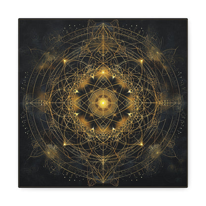 Enigmatic Codes: Unraveling the Cosmic Language - Sacred Geometry Canvas