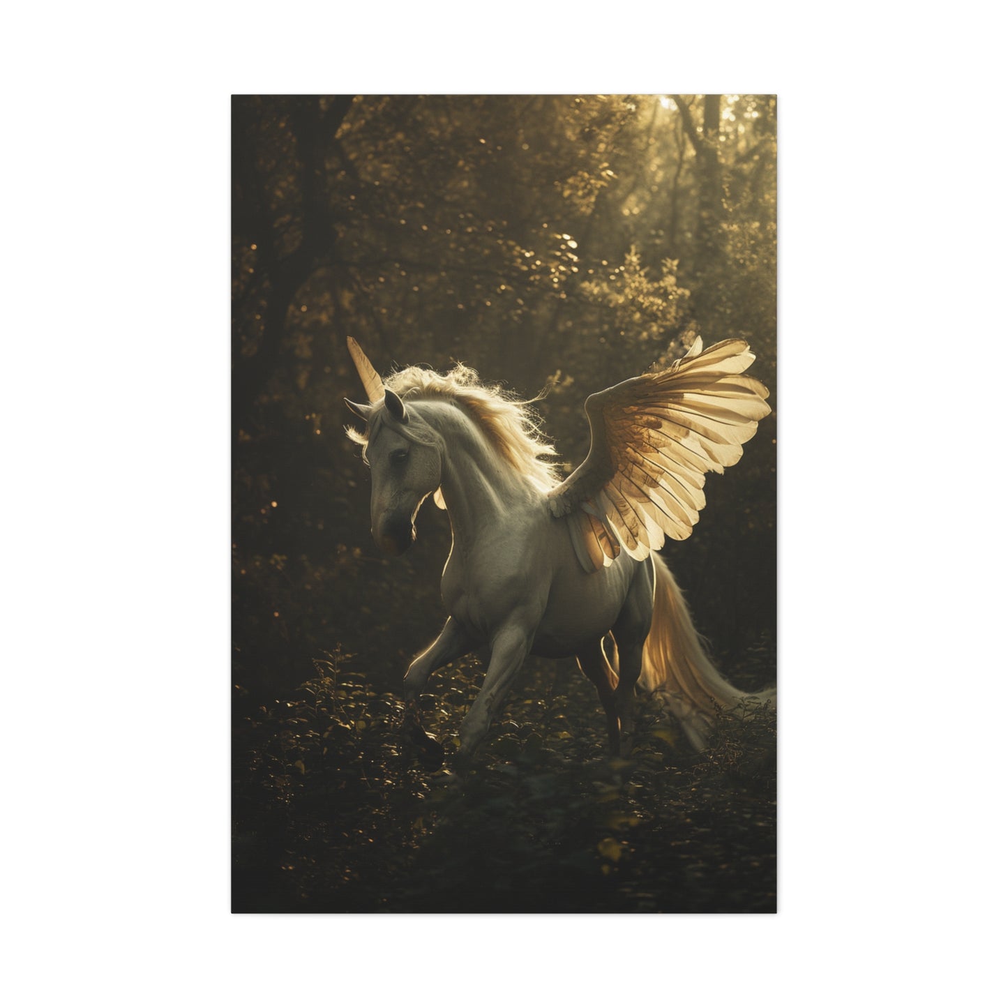 Celestial Equinox: The Majestic Pegacorn - Creatures from Beyond Canvas