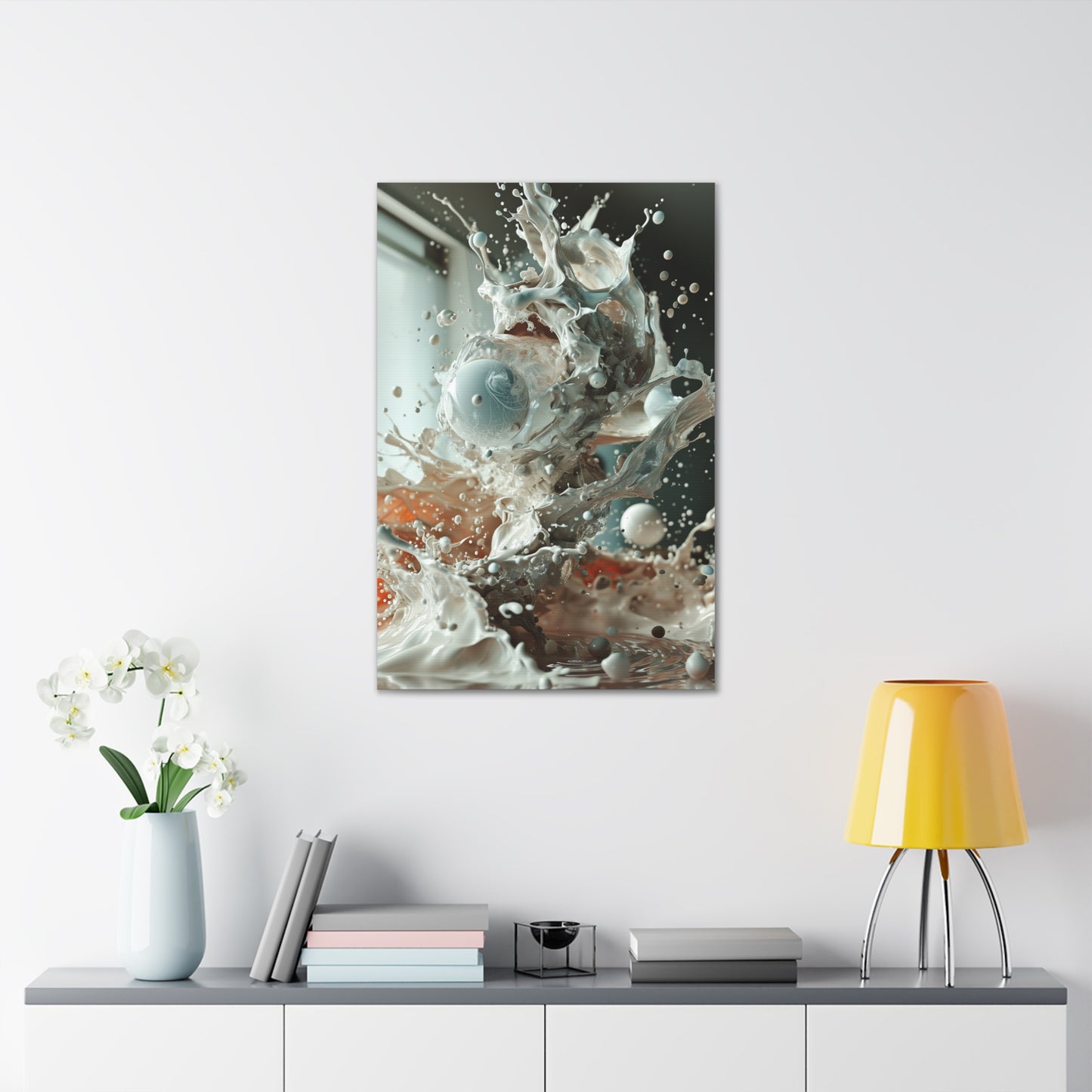 Earthen Elixir: Celestial Union - Abstract Harmony Canvas