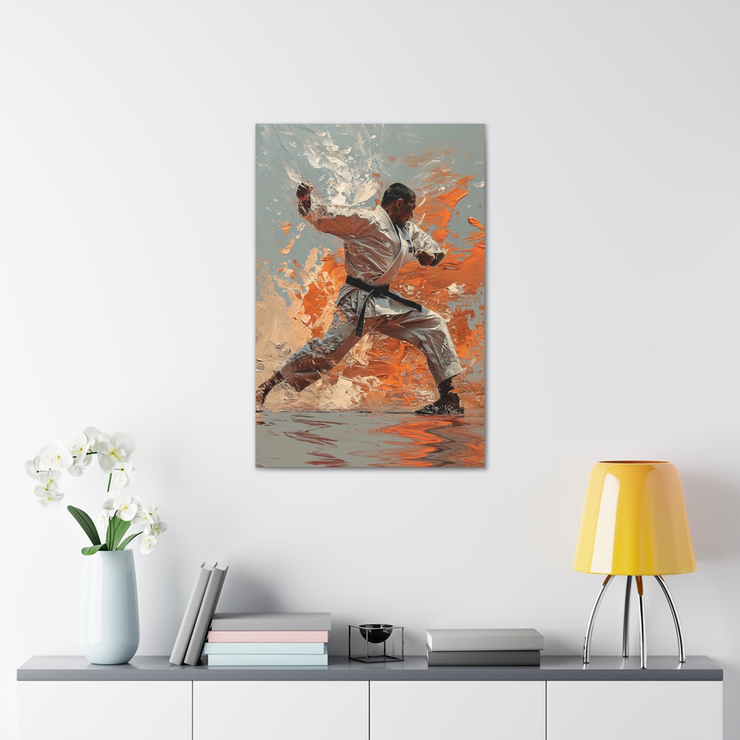 Karate Harmony: Artistic Fusion of Discipline and Strength - Athletic Expressions Canvas