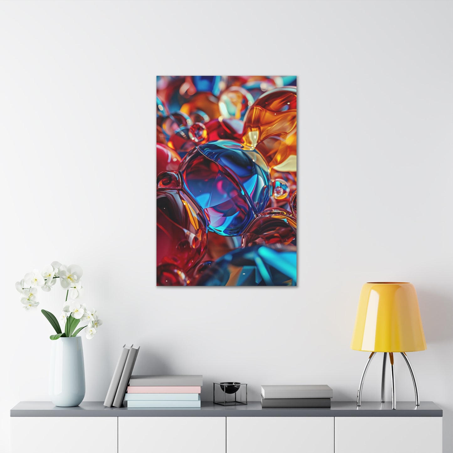 Crimson Alchemy: Fluid Transcendence - Abstract Harmony Canvas