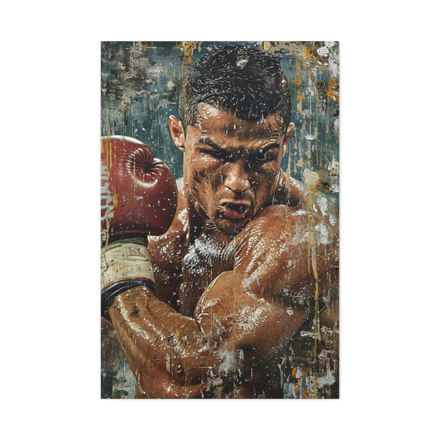 Ronaldo: The Pugilist's Poise - Athletic Expressions Canvas