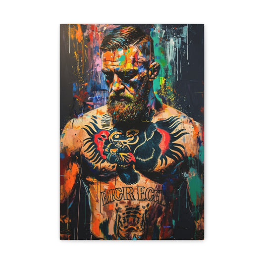 McGregor's Ferocity: Artistic Portrait in Fighting Spirit - Athletic Expressions Canvas