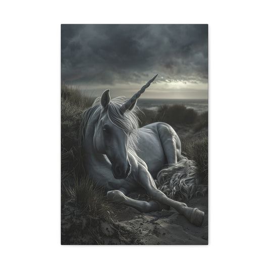 Lullaby of Waves: Unicorn's Respite - Creatures From Beyond Canvas